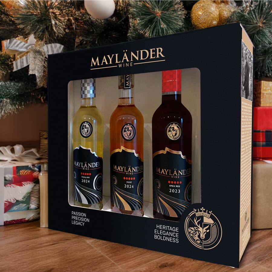 Mayländer Vino Mezza Bottiglia Set regalo per le festività natalizie