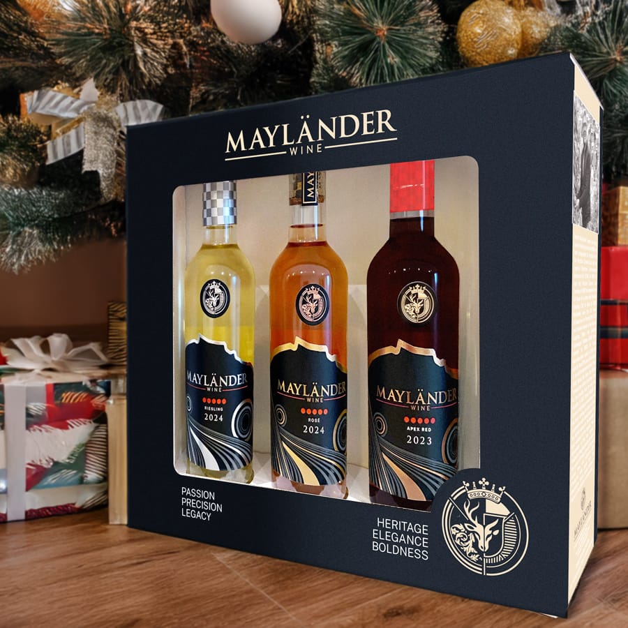 Mayländer Wine Half Bottle Festive Holiday Gift Set