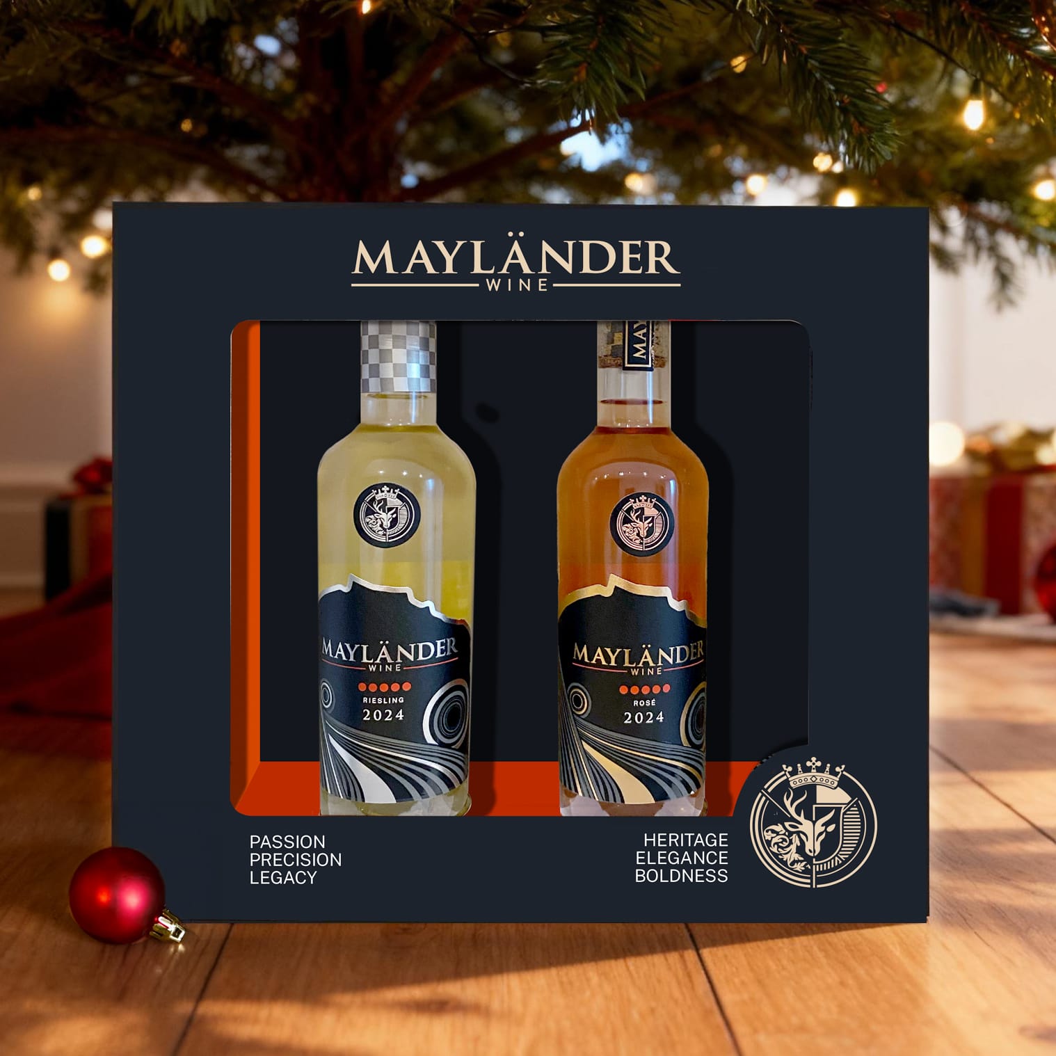 Mayländer Wine Half Bottle Festive Holiday Gift Set Two Bottles